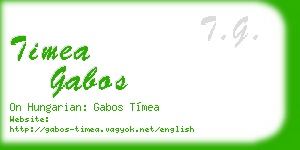 timea gabos business card
